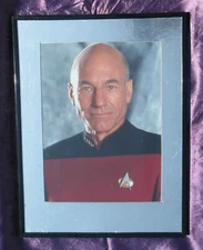 Star Trek The Next Generation Captain Picard Photo Matted and Framed