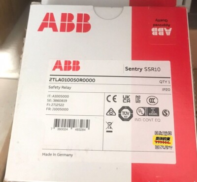 ABB 2TLA010050R0000 sentry SSR10 safety relay 24vdc new in box US Free TAX
