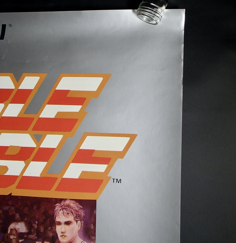 VHTF! Original 1980's DOUBLE DRIBBLE Nintendo NES mail away PROMO Konami Poster  - Image 3 of 4