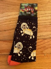 K.Bell Socks - Kids Crew - Astronaut Cats - Size 11-4