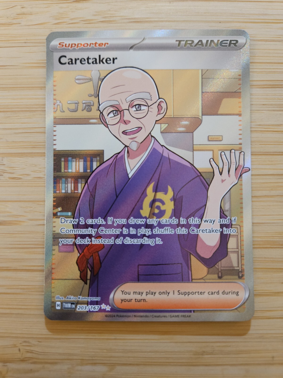 Caretaker 203/167 Twilight Masquerade (TWM) NM Full Art Pokemon Card