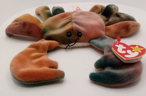 Claude The Crab Ty Beanie Baby 1996 Earth Tones Mint with Both Tags VINTAGE