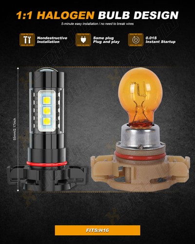 Combo de faros LED de haz alto bajo + faros antiniebla para Dodge Nitro 2010-2011 - Imagen 15 de 23