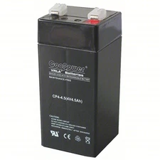 Grainger Sealed Lead Acid Battery 4V 4.5AH 5EFE7 Nonspillable F2 Terminal