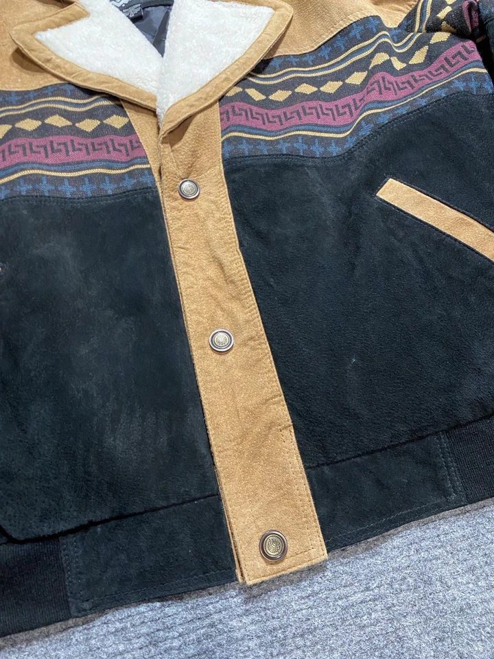 Chaqueta de Gamuza Vintage Informal Outfitters Para Hombre 3XL Cuero Azteca Occidental Años 90 Foto 2 de 4