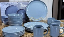 Thomson Pottery Hudson Sky New In Box 16-Pc Dinnerware Set Blue Gray Service 4