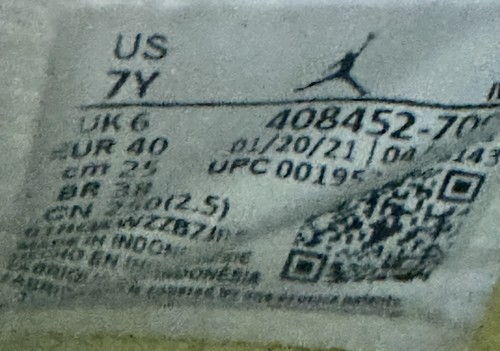 Nike Air Jordan 4 Retro GS 'Lightning' 2021 408452-700 Youth Size 7 Y Yellow - Picture 10 of 11