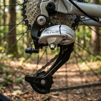 Shimano Altus RD-M370 9-fach Schaltwerk lang silber - präzise und zuverlässig...