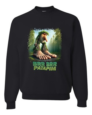 Brr Brr Patapim Funny Tree Monkey Brainrot Meme Crewneck Sweatshirt