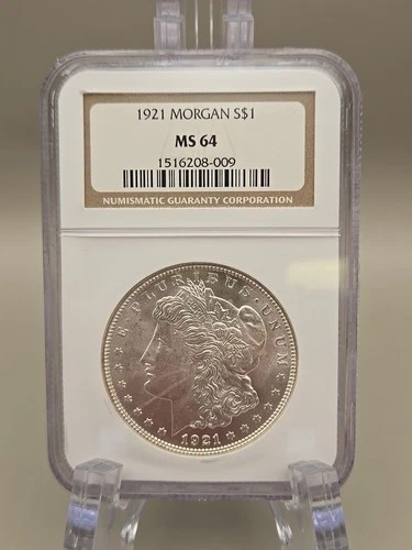 1921 Morgan Silver Dollar $1 - NGC MS 64