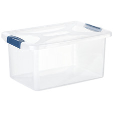 ENGELLAND Aufbewahrungsbox Multibox Organizer Box 30 L Dunkelblau-Transparent
