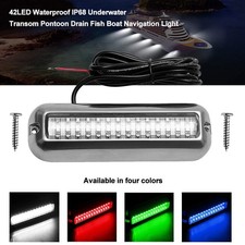 50W Stainless Steel 42/27 LED Underwater Pontoon Marine/Boat Transom Light IP68