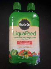 2 Miracle-Gro LiquaFeed 16 oz Liquid Tomato, Fruits & Vegetables Plant Food 