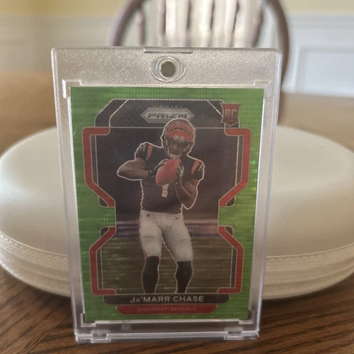 2021 Panini Prizm Ja’Marr Chase Neon Green Pulsar SP Rookie RC #337 Jamarr 🔥
