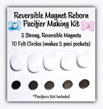DIY-Magnetic Reborn Pacifier Making Kit ~ Makes 5 Reversible Magnetic Pacifiers!