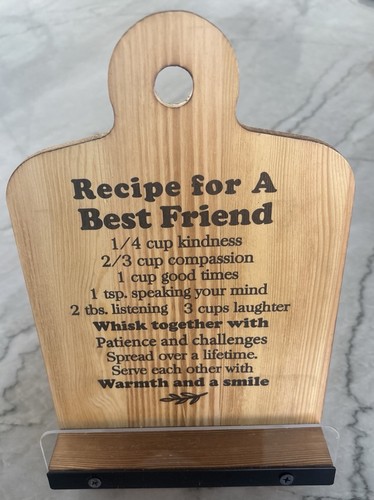 Best Friend Cookbook Or Tablet Stand, Gift For Best Friends - Imagen 1 de 5