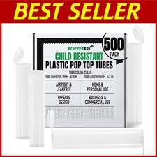 500-Pack Child Resistant Pill Tubes - 116mm Pop Top Tube Set