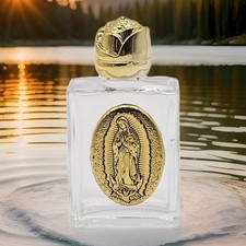 Holy Water Bottle - Square Vial Holder - Christian Container for Waters