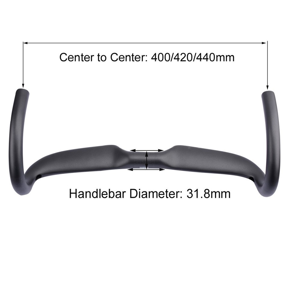 31.8mm Carbon Road Bike Handlebar Racing Drop Bars Internal Routing ...