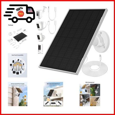Ring Solar Panel Charger, 6.5W Solar Panel for Security Camera