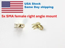 5x SMA Female Jack RIGHT Angle PCB Mount RF Connectors