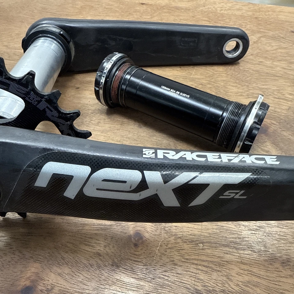 Race Face Next SL 175mm 28t Carbon Fat Bike Crankset 30mm w/ 100mm BB - Image 2 of 4