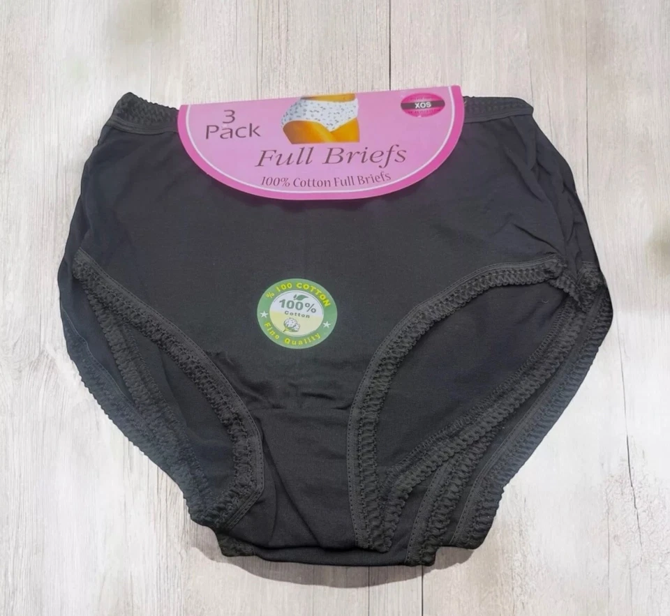 Paquete de 6 calzoncillos 100 % algodón maxi totalmente cómodos para damas talla XS A XXXL Foto 4 de 4
