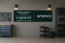 British Racing Banner 71x24 Green Garage Decor | Motorsport Team Wall Sign