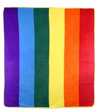 COLL7AWS Rainbow Pride 50x60in Throw Blanket Super Soft Plush Fleece LGBTQIA Gay