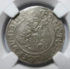 SALZBURG AUSTRIA 4 Kreuzer Batzen 1512 NGC AU 53 Silver Leonard Keutschach aUNC