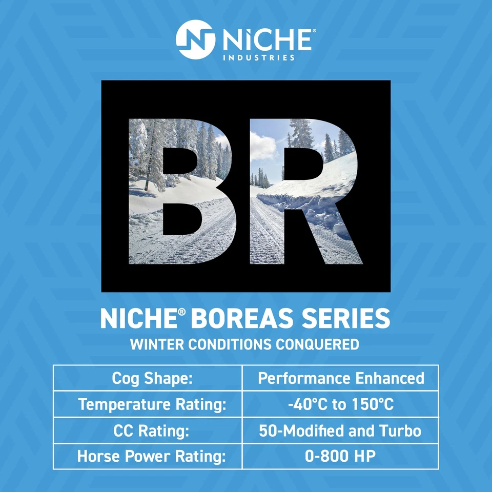 NICHE BOREAS Drive Belt for Ski-Doo Mach 1 Grand Touring 700 800 417300066 - Изображение 3 из 4