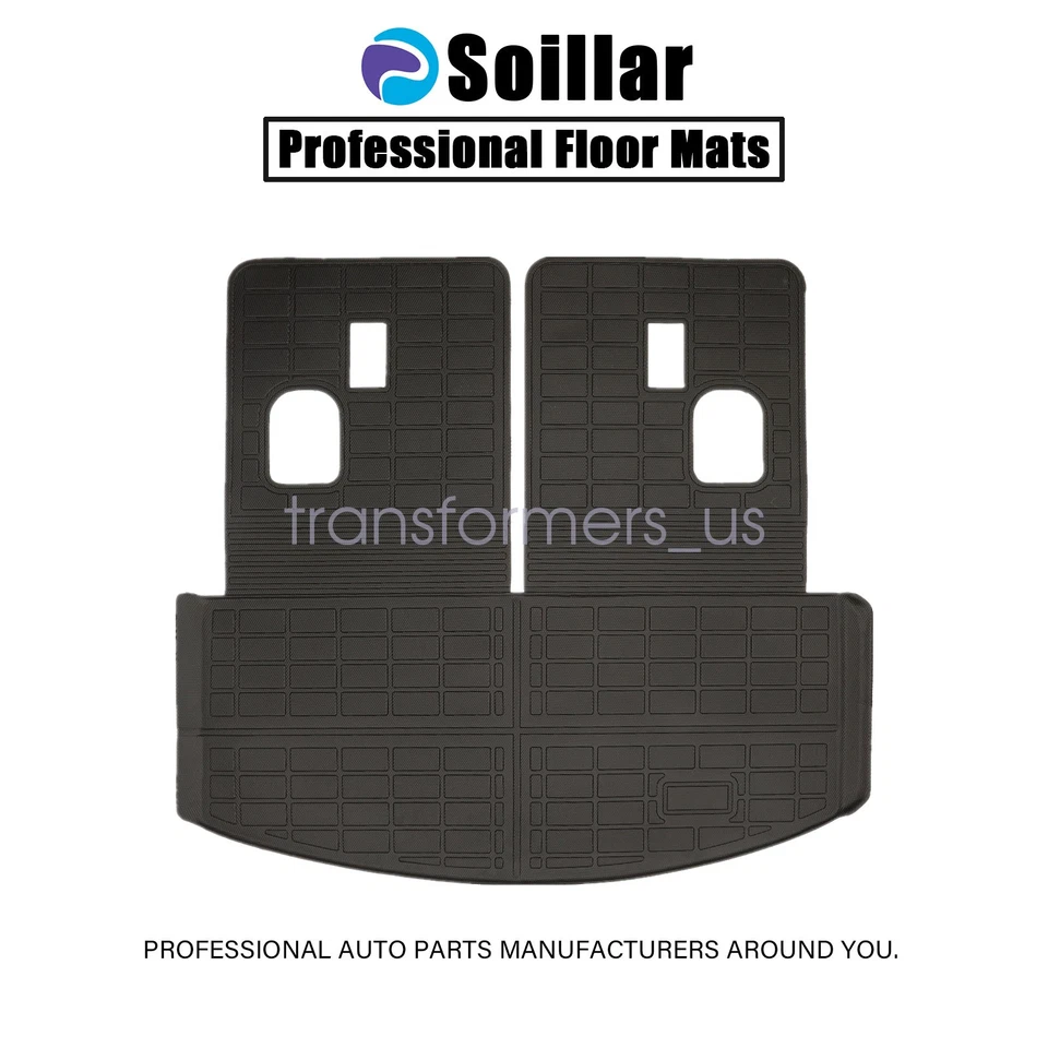 Para 2014 2015 2016-2020 Acura MDX TPE maletero carga forro y respaldo alfombrilla 3D negro Foto 2 de 4