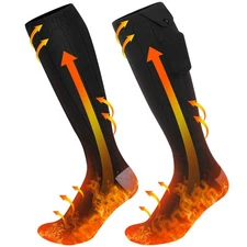 Heated Socks for Men Women, Upgraded 5000mAh Rechargeable Socks Warmth Up to ...