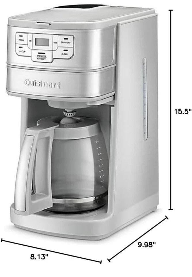 Cuisinart Auto Grind Brew 12 Cup Coffeemaker New! Stainless Steel $140msrp - Image 2 of 4
