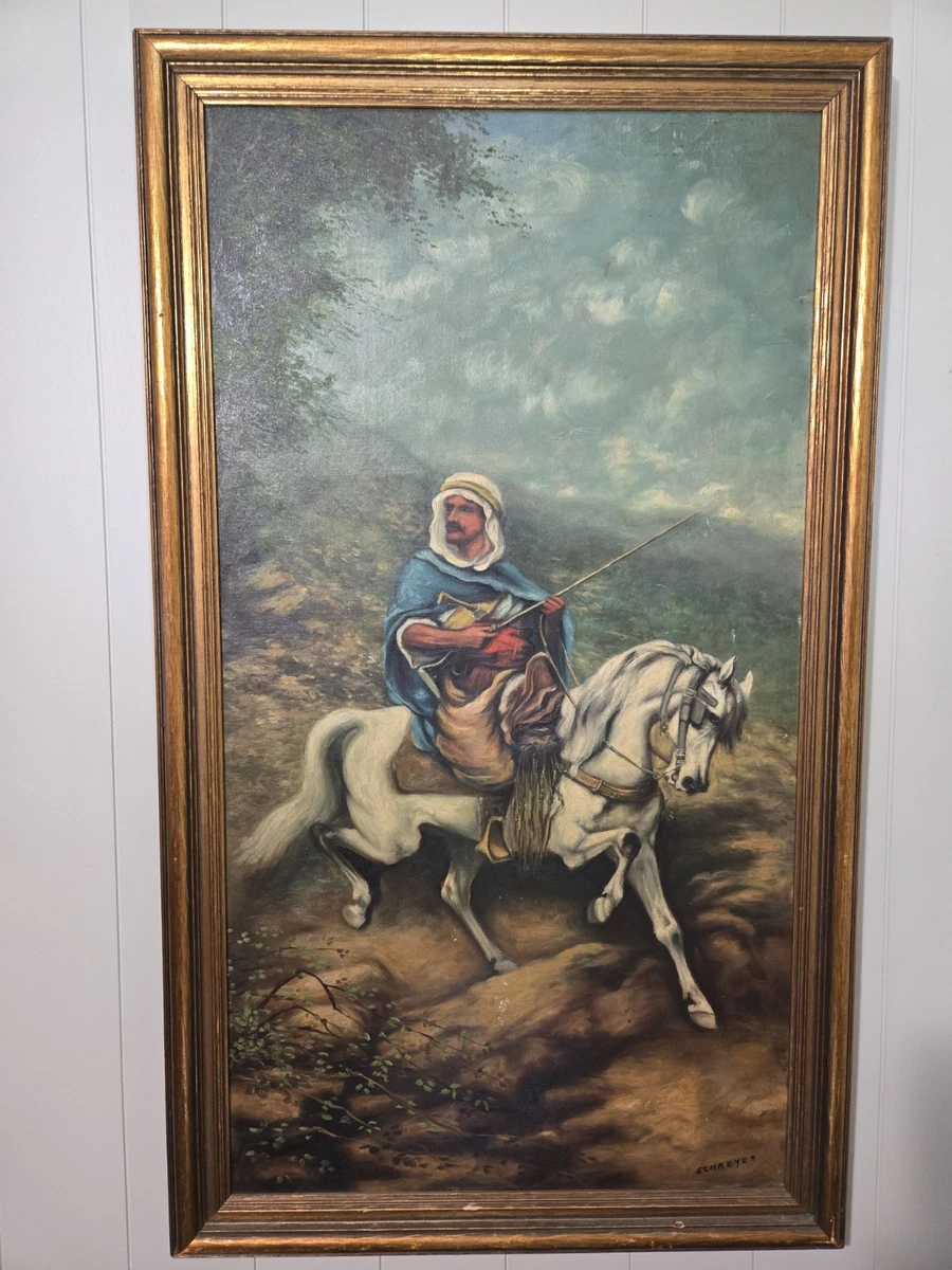帆布油画马术艺术绘画| eBay