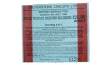 Vintage 1985 British Grand Prix Ticket Stub Silverstone F1 Alain Prost Win