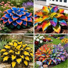 355 Rainbow Hosta Seeds Heart Shaped Leaves, Hostas Seed for Planting Drought T