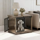Dog Crate Furniture Wooden Dog Crate with Door Indoor End Side Table Pet Crate