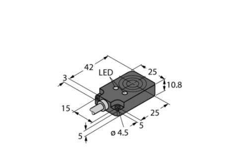 4616401 Turck Inductive Proximity Sensor; Proximity; Inductive; 8mm Range;