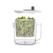 BINO  Salad Spinner - 2.6 Qt  Small Manual Lettuce Spinner with Built-in Dr...