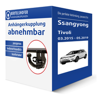 Towcar AnhäNgerkupplung Abnehmbar für Ssangyong Tivoli AHK