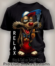 Streetwear Relax Smoker RAT Tee Shirt Big Tall Small Graphic Pro Club Shaka RTP