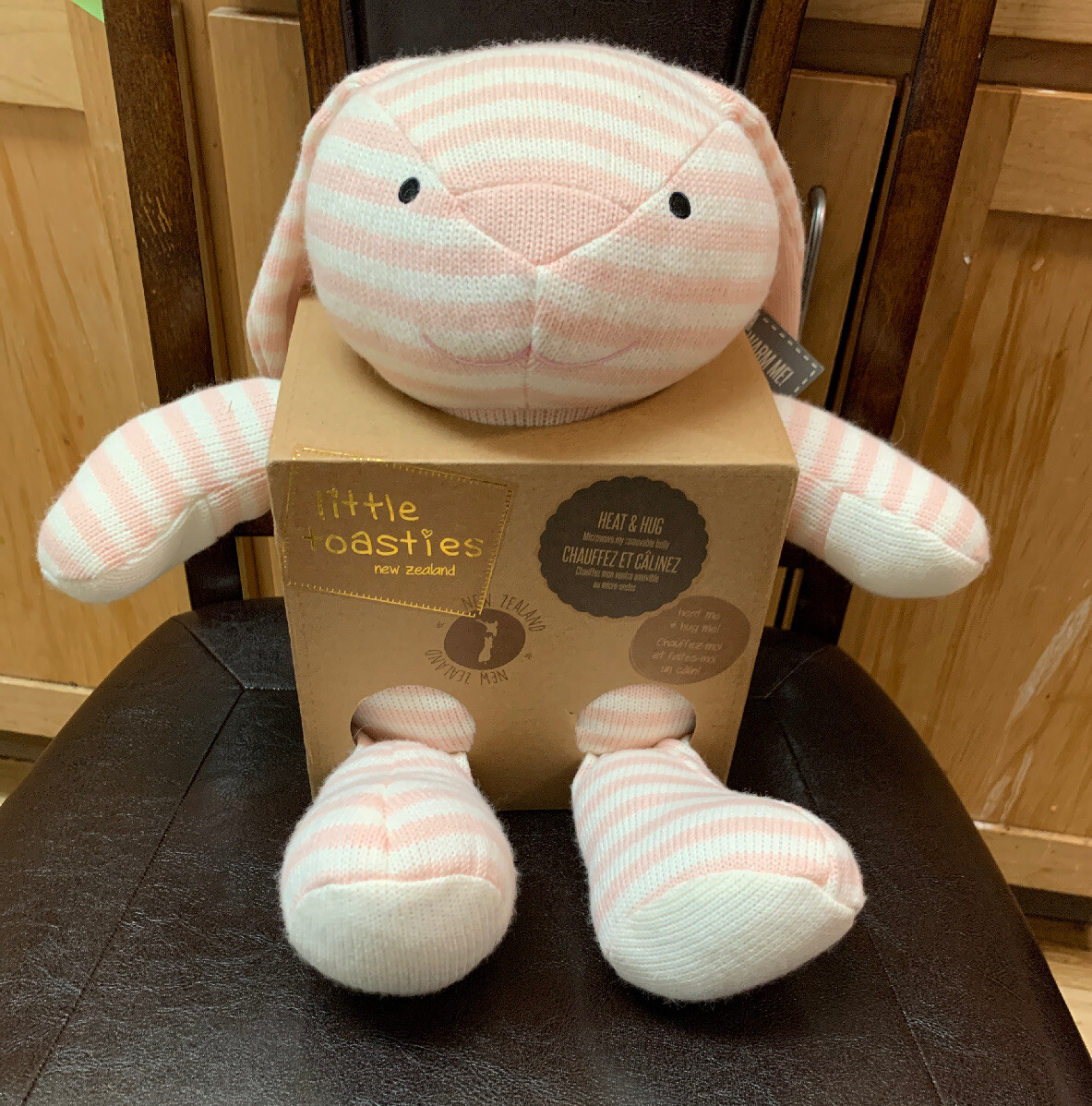 New Little Toasties New Zealand Microwaveable Heat and Hug Plush Bunny