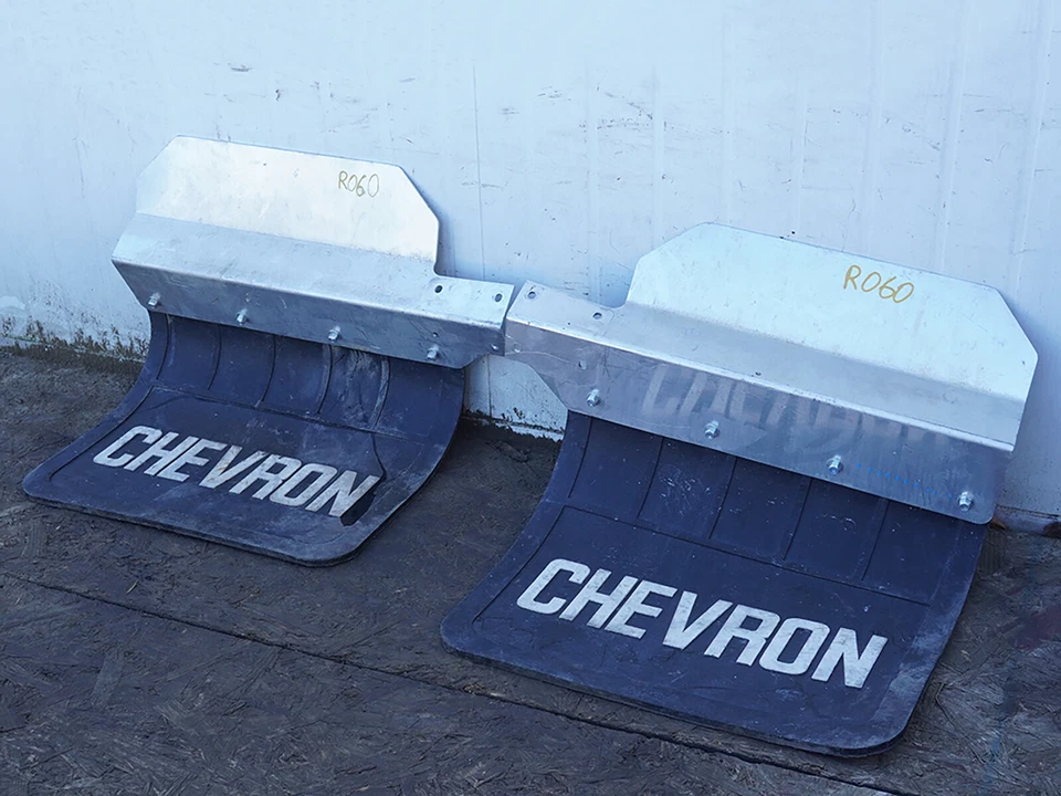2011 - 2014 Ford Pickup F550 Super Duty Wheel Mud Flaps Rear Chevron Set Of 2 - Image 2 of 4