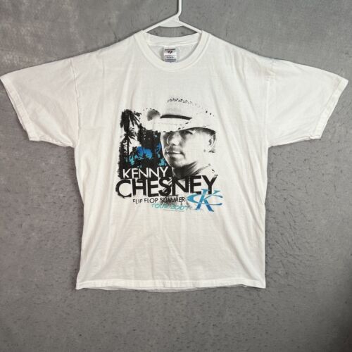 Kenny Chesney Flip Flop Sommer 2007 Tour T-Shirt Erwachsene XL schwarz Herren