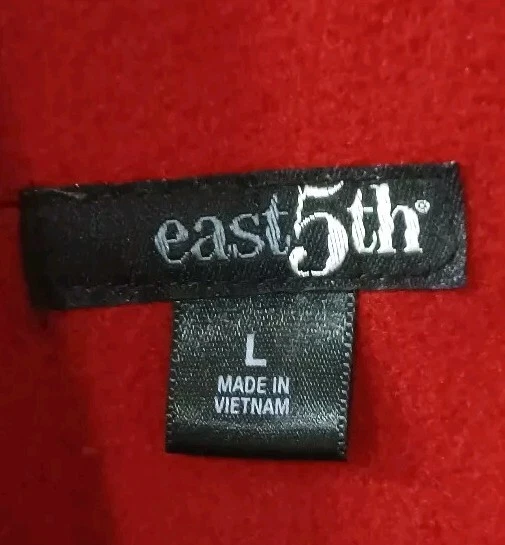 Blazer rojo vintage East 5th para mujer talla L forrado hombreras 2 bolsillos laterales Foto 3 de 4