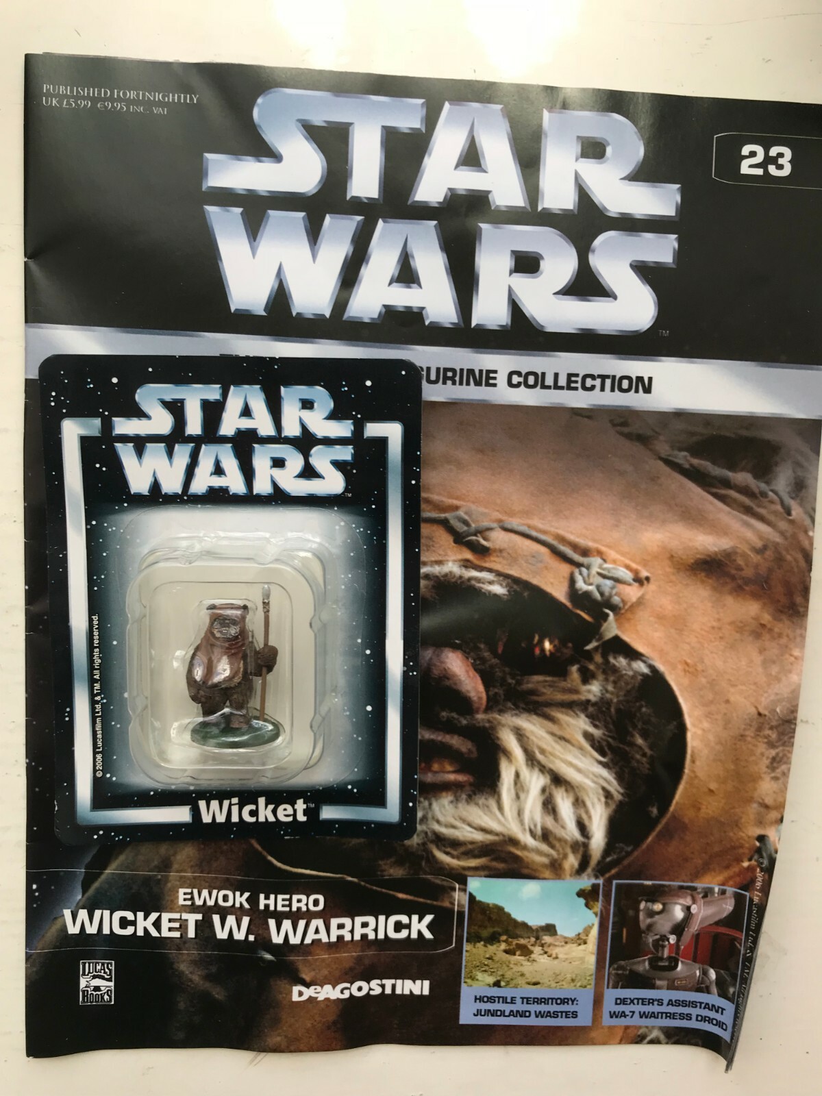 STAR WARS FIGURINE COLLECTION ISSUE 23 WICKET EWOK DEAGOSTINI METAL FIGURE & MAG