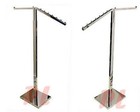 2 Way Chrome Clothing Garment Retail Display Rack Clothes Hanger Fixture 71"