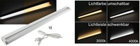 Unterschrankleuchte Led 8W KüChe Unterbauleuchte 56Cm Schwenkbar Schalter 230V