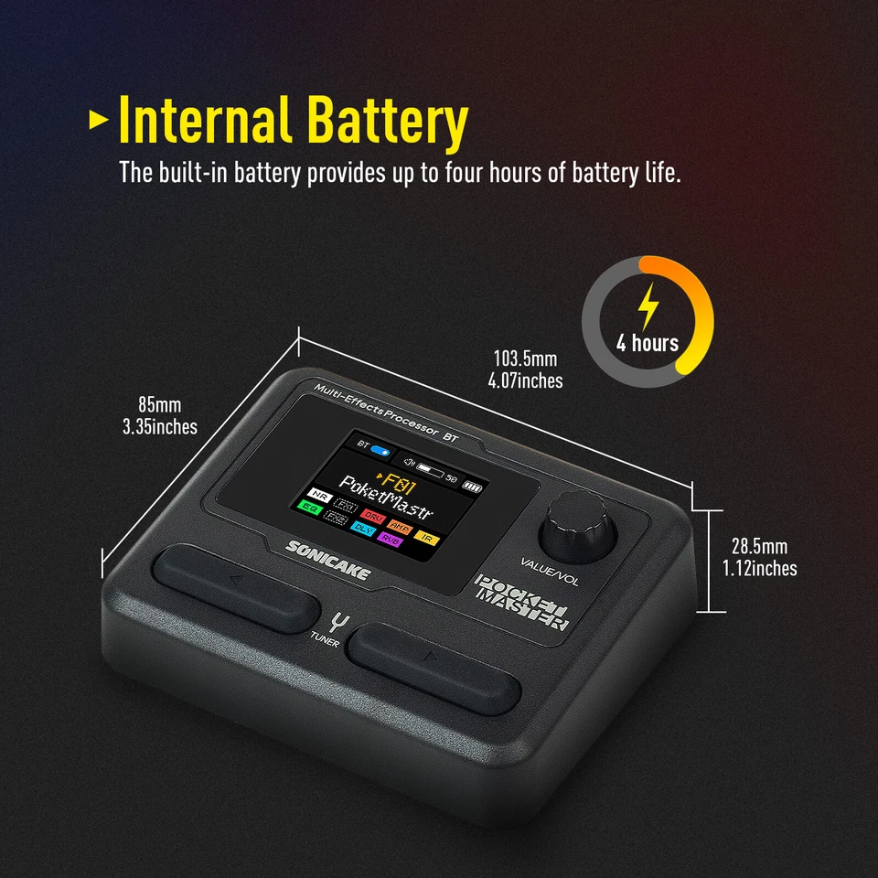 SONICAKE Pocket Master Guitar Modeling IR Cabinets Multi-Effects Pedal Stereo  - Image 4 of 4